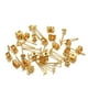 thumbnail image 1 of Naiovety 100 juegos de pendientes de base en blanco para hacer postes, tapones para pendientes, conector inferior, accesorio para pendientes, suministros Artesanía Color Dorado/ 3mm Naiovety HA061131-08, 1 of 6