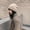 Curled Knitted Hat - Camel, variant on Korean Version Of Big Head Ear Protection Sheep Camel Hair Curled Knit Hat For Women In Autumn And Winter, Versatile For Showing Face, Small Pile Of Yarn Hat, Cold Hat