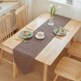 thumbnail image 3 of Camino de mesa de lino, caminos de mesa de centro, cubierta de mesa limpiable para decoración del hogar, para comedor, cocina, 180/210/240CM, 3 of 5