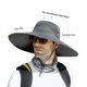 thumbnail image 2 of Sombrero de visera de ala grande para hombre, máscara transpirable de verano, sombrero de pescador, sombrero informal al aire libre, 2 of 5