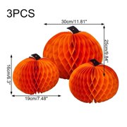 3D Paper Pumpkin Honeycomb Hanging Decoration Lanterns Pumpkin Tissue Ball Halloween Party Weddings Garden Indoor Outdoor Decoration