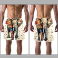 thumbnail image 3 of luoweisi Men's Beach Shorts Quick Dry Swim Trunks with Mesh Lining Elephant 2XL, 3 of 5