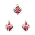 thumbnail image 2 of Langgg Keyring Keyholder DIY Small Decorative Purse Pendent Multipurpose Sweet Gift Workmanship Bag Decor Heart Keychain Rose Red/White 3Set, 2 of 6