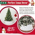 thumbnail image 6 of Gynky Christmas Tree Collar Christmas Tree Skirts Christmas Tree Stand Collar Basket Round Base Cover Shiny Glitter 23.6 inch silver, 6 of 7