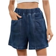 thumbnail image 2 of Weiqiqre Womens Shorts Trendy High Waisted Denim Shorts Bermuda Shorts Casual Summer Jean Shorts Jorts, 2 of 5