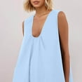 thumbnail image 4 of Antinious Ladies Summer Beach Dress,Elegant Dresses for Women,Maxi Dresses for Women Solid Camis Sleeveless Round Neck Party Dress,Blue,L, 4 of 5
