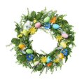 thumbnail image 1 of Corona de Pascua de 24 pulgadas, corona de huevos de Pascua para puerta de entrada, corona decorativa de flores artificiales para pared de granja de p, 1 of 9