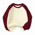 thumbnail image 4 of Dnhxils Crewneck Sweatshirts for Teen Girls Long Sleeve Shirts Patch Pullover Tween Girls Trendy Clothes Kids Fall Outfits Wine 14-15 Years, 4 of 7