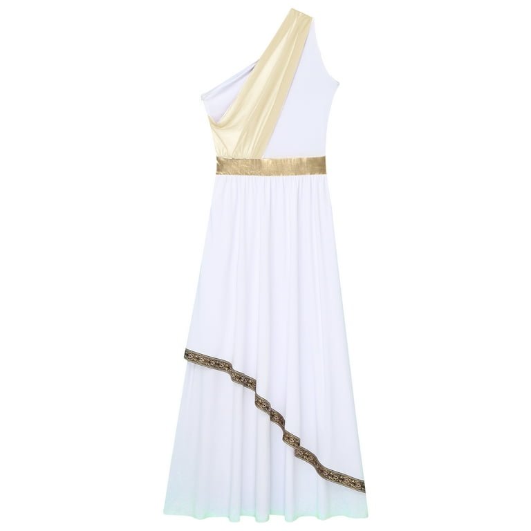 open lace back dress Off-White Aurora Greek Goddess Dress - Asymmetrical Gown