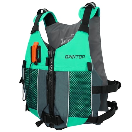 Koorium Life Jacket for Adult,Swim Vest for Men Women,Adults Life Jackets Dual Mesh Pockets Attached Whistle Buoyancy Aid for Fishing, Paddleboard, Kayaking, Boating