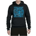 thumbnail image 2 of Wild Bobby, Straight Outta Detroit DET Fan Fantasy Football, Sports, Unisex Graphic Hoodie Sweatshirt, Black, Small, 2 of 4