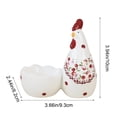 thumbnail image 3 of LEFTHIGH Home Easter Chicken Ceramic Egg Cup Tray Multicolor Distressed White Holder Table Ornaments Compact Decorative Party Dining Adorable Blessing Gift Home And Kitchen, 3 of 7