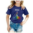 thumbnail image 1 of EHQJNJ Chandails en Molleton à Col Rond Graphiques Filles Manches Courtes T-Shirt d'Été Col Rond Coupe Décontractée Basique Débardeurs Filles, 1 of 4