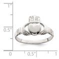 thumbnail image 5 of 925 Sterling Silver Solid Claddagh Ring Size 7, 5 of 7