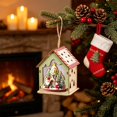 thumbnail image 2 of Zynviq White House Santa Climbing with Gift and Tree Lighted Decor for Mantel Shelf, 2 of 6