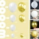 thumbnail image 2 of Globos PartyWoo blancos y dorados, 140 unidades, para decoración, 2 of 6