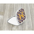 thumbnail image 2 of Letter M Football Purple and Gold Compact Mirror CJ1064-MSCM, 2 of 4