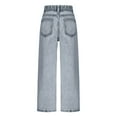 thumbnail image 4 of RUTAYY Toddler Girls Jeans Wide Leg Baggy Denim Pants High Elastic Waisted Cute Bow Trousers Casual Kids Streetwear Breathable Pants, 4 of 4
