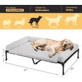 thumbnail image 5 of Cooling Elevated Dog Bed + Removable Deluxe Plush Pillow Cushion, Raised Dog Bed with Washable Bolster Mat, Breathable Teslin Mesh, No-Slip Feet, 47" x 29" Dog Couch Bed,, 5 of 12