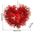 thumbnail image 3 of Valentine Decor Heart Wreath Red Rose Garland Wall Hanging Valentine's Day Decorations Valentine Decor Romantic Home Valentine Decor, 3 of 8