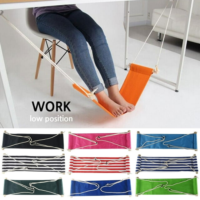 Under-Desk Foot Hammock Office Adjustable Home Office Study Footrest Desk Swing