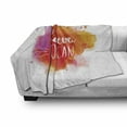 thumbnail image 3 of Colorful Soft Flannel Fleece Throw Blanket, Believe You Can Words on Warm Toned Color Splashes Slogan Design, Cozy Plush for Indoor and Outdoor Use, 50" x 60", Multicolor, by Ambesonne, 3 of 6