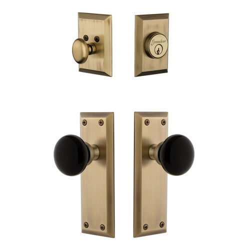 Grandeur 853342 Fifth Avenue Solid Brass Rose Single Cylinder Keyed Entry Deadbolt And