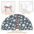 thumbnail image 4 of Yiaed Blue Flower Print Christmas Tree Skirt , Tree SkirtsTree Mat for Christmas Winter Holiday Indoor Decorations-30", 4 of 7