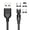 Black, variant on 540° Rotation Magnetic Charging Cable 6.6ft, 3 in 1 Magnetic Phone Charger Fast Charging Cable USB Charger Cable for i-P/Micro USB/Type C Device, Red