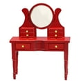 thumbnail image 1 of Commode de Maison de Poupée Bureau 1 Pce Table de Maquillage Mini en Bois Rouge 11.8X9.5X3.7In, 1 of 1