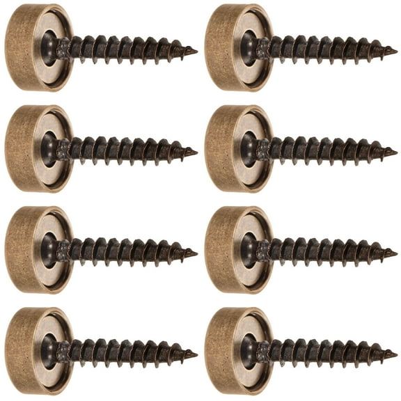 BESTOYARD 8Pcs Metal Decorative Screws with Caps Multi Color for Enhancing Furniture Appearance