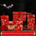 thumbnail image 3 of Enveloppe Rouge Design Broderie Style Chinois Sac Porte-Bonheur Fournitures de Fête, 3 of 9