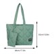 thumbnail image 4 of Bolso de mano informal para mujer, Bolso de hombro acolchado suave, Bolso versátil con conjunto de monedero, 4 of 8