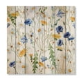 thumbnail image 3 of Designart 'Wildflowers Clover Bell and Chamomile II' Traditional Print on Natural Pine Wood, 3 of 5