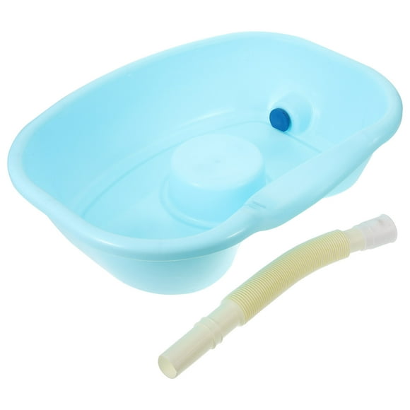 MOVTOTOP Bassin de Lavage de Cheveux Portable Léger avec Tuyau pour Alité 1 Ensemble Bol de Shampooing au Chevet