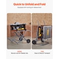 thumbnail image 4 of VEVOR Support de Scie de Table Portable avec Roues Capacité de Charge de 350 Lb Roulant Pliable, 4 of 9