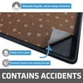 thumbnail image 3 of Drymate Dog Crate Mat Liner, Absorbent, Waterproof, Non-Slip, Machine Washable, Use Under Pet Cage to Protect Floors, Customizable, Brown Stripe Tan Paw, 27" x 42", 3 of 6