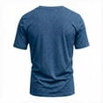 thumbnail image 4 of Mens V Neck T Shirts Short Sleeve Lightweight Breathable Tshirts Summer Casual Fashion Solid Color Classic Fit T Shirt Blue M, 4 of 4