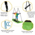 thumbnail image 2 of Costway Saucer Tree Swing Surf Kids Outdoor Adjustable Oval Platform Set w/ Handle Green, 2 of 9