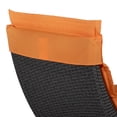 thumbnail image 6 of Sion PE Wicker and Steel Patio Chaise Lounge, Orange and Gray, 6 of 8