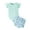 Blue, variant on Dooleck Ribbed Baby Clothes Floral Outfit Infant Bodysuit Onesies Bloomer Shorts Set