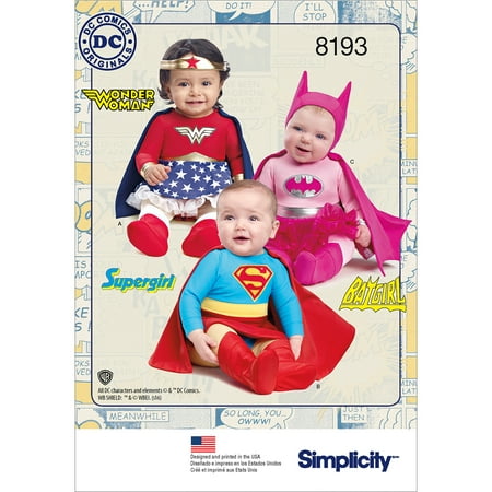 Simplicity Babies Super Hero Costumes, 1 Each