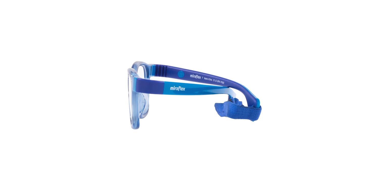 Miraflex Youth Eyeglasses 0MF4002 Flexible & Safe with Case & Headband, Light Blue, 42mm
