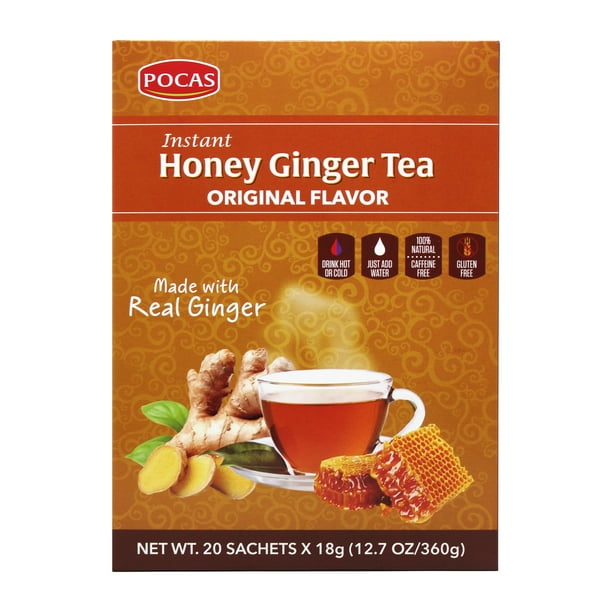 Pocas Honey Ginger Tea Original 12 7 Ounce 20 Bags Pack Of 2 Walmart Com