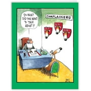 J5853XSG Jumbo Funny Christmas Card: Not Worth It With Envelope (Extra Large Version: 8.5'' x 11'')