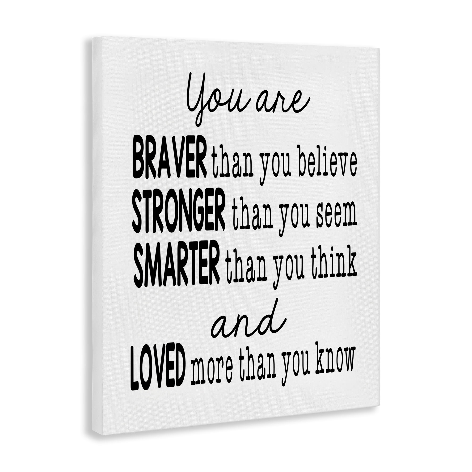 Stupell Industries Self Confidence Mementos Text & Numbers Painting Wrapped Canvas Art Print Wall Art, 24 x 30