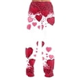 thumbnail image 4 of Valentines Day Fluffy Flannel Pajama Pants Women Heart Plush Warm Home Pants Cute Fuzzy Pajama Bottoms, 4 of 6