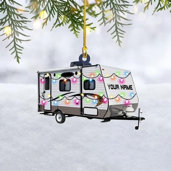 Personalized Camping Ornaments, Camping Christmas Ornaments, Camper Christmas Ornaments, Camping Ornaments for Christmas Tree, Camper Tree Ornament, Camper Gingerbread (CP11) - 3184
