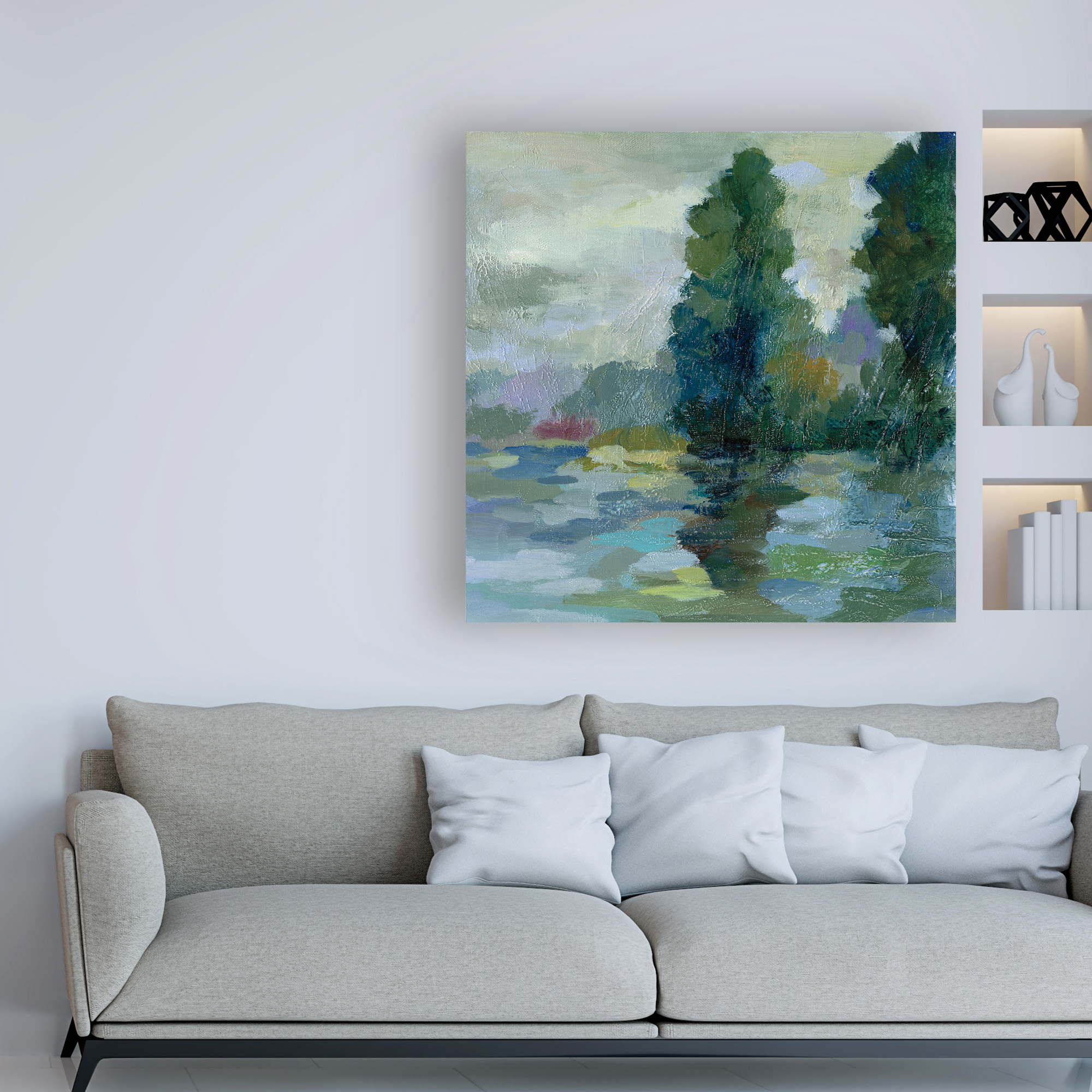 Trademark Fine Art 'Sunrise at the Lake II' Canvas Art by Silvia Vassileva