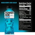 thumbnail image 6 of POWERADE ZERO, Zero Calorie Electrolyte Enhanced Sports Drinks, Mixed Berry, 20 fl oz, 24 Pack., 6 of 11